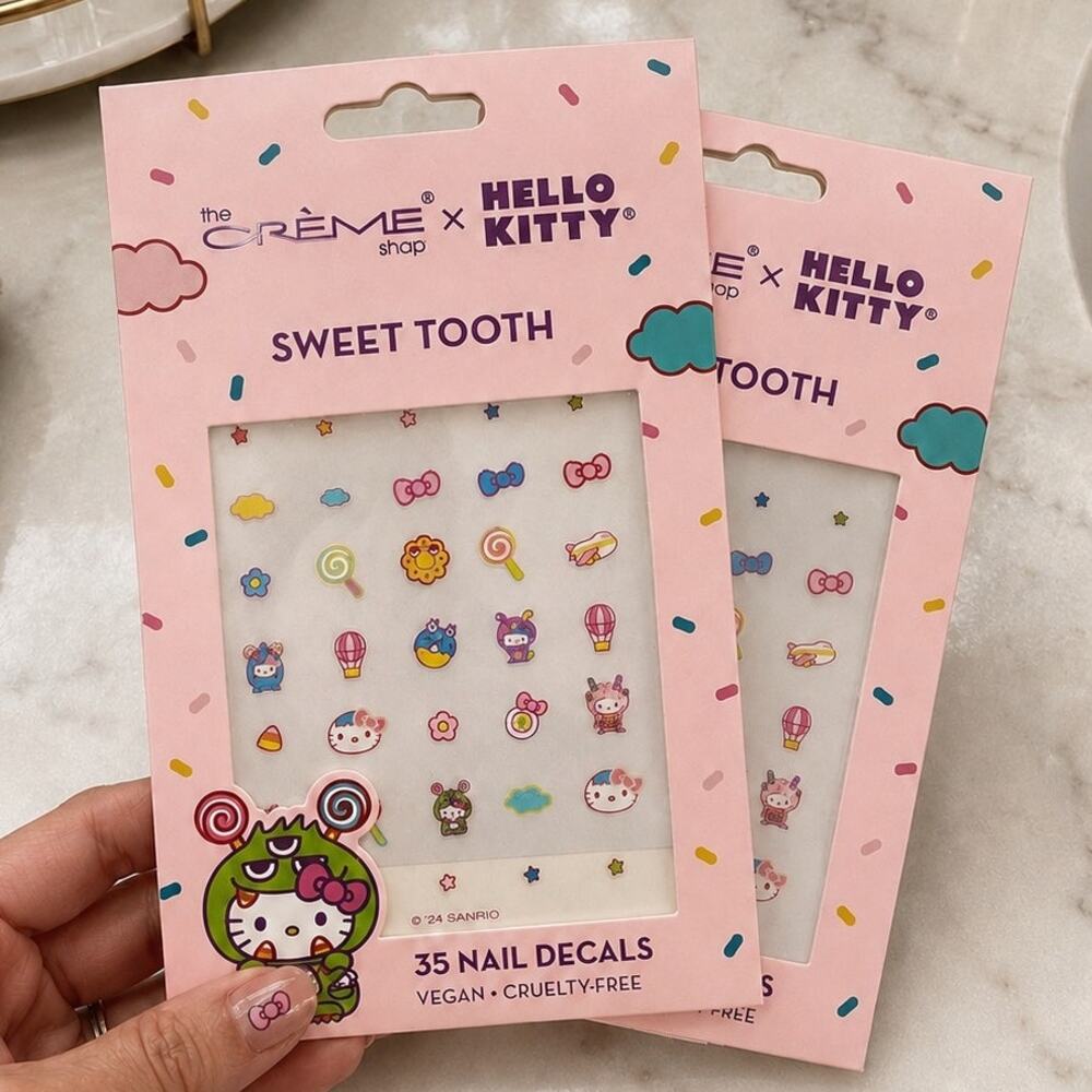 The Crème Shop Hello Kitty Nail Sticker Decals 2 Packs 70 Total Sanrio